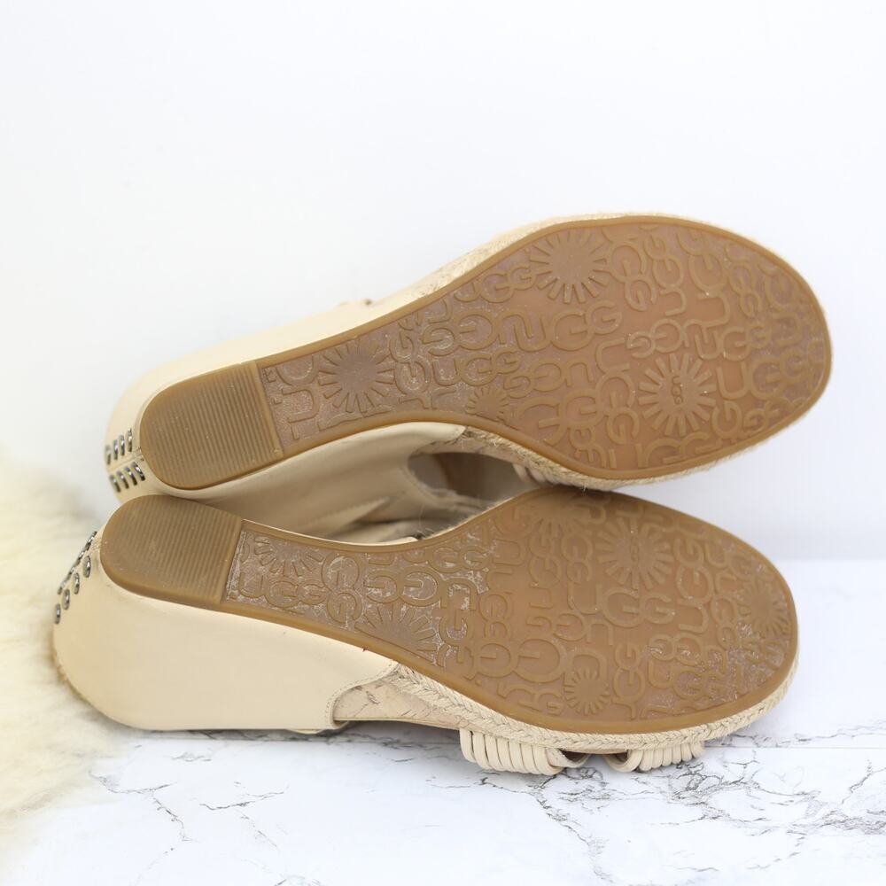 UGG Cream Wedge Shoes Minimalist Design - Picture 5 of 5